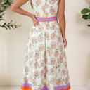  Daphne Belted Sleeveless Maxi Dress
