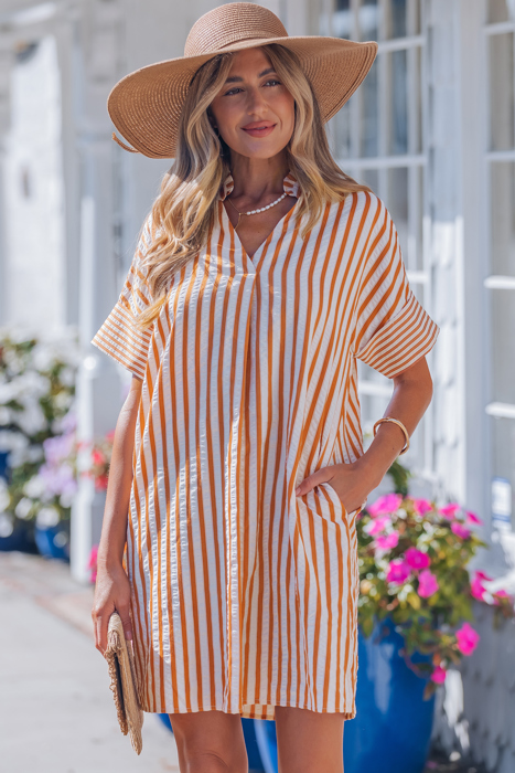 Darcy Cuffs Shift Mini Dress