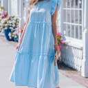  Deborah Sleeve Gingham Maxi Dress
