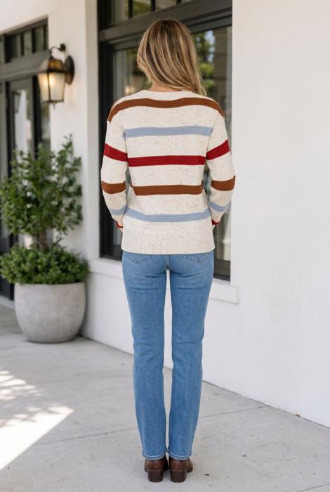 Delaneee Heathered Knit Sweater