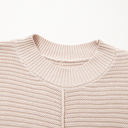  Delaney Texture Knitted Puff Sleeve Sweater