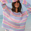  Della Open Knit Sweater Beach Cover Up