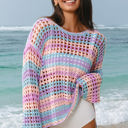  Della Open Knit Sweater Beach Cover Up