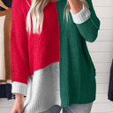  Demi Block Knit Loose Sweater