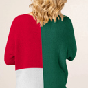  Demi Block Knit Loose Sweater