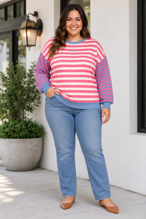Dena Sleeve Shift Tunic PLUS Sweatshirt