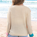  Destiny Colorblock Cuffed Loose Sweater
