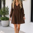  Destiny Sleeve Corduroy Mini Dress