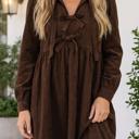  Destiny Sleeve Corduroy Mini Dress