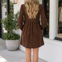  Destiny Sleeve Corduroy Mini Dress