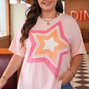  Diana Plus Size Eyelet Lace Star Top