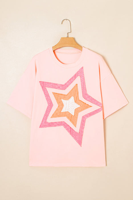 Diana Plus Size Eyelet Lace Star Top