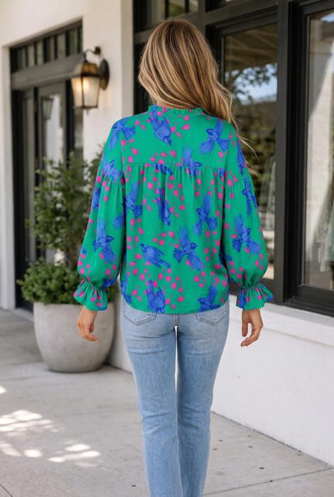 Diane Half Sleeve Shift Blouse