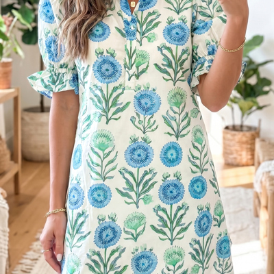Dulce Frilly Short Sleeve Dress