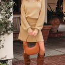  Edith High Puff Sleeve Sweater