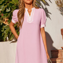  Eleanora Puff Sleeve Mini Dress