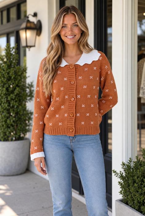 Elena Long Sleeve Knitwear Cardigan