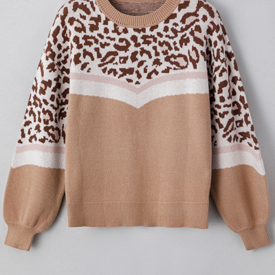 Eliana Block Knit Baggy Sweater