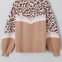  Eliana Block Knit Baggy Sweater