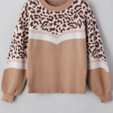 Straw Yellow XL Eliana Block Knit Baggy Sweater