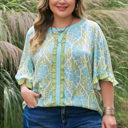  Elina Trim Short Sleeve PLUS Blouse