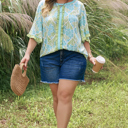  Elina Trim Short Sleeve PLUS Blouse