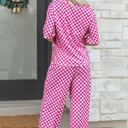  Elisa Print Half Sleeve Lounge Set