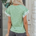  Elisabeth Ruffled Short Sleeve Blouse