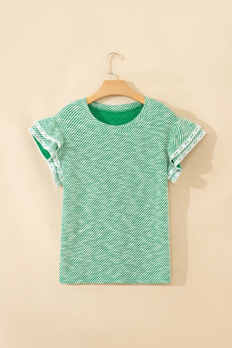 Elisabeth Ruffled Short Sleeve Blouse