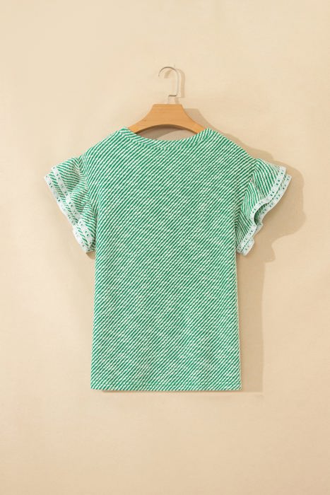 Elisabeth Ruffled Short Sleeve Blouse