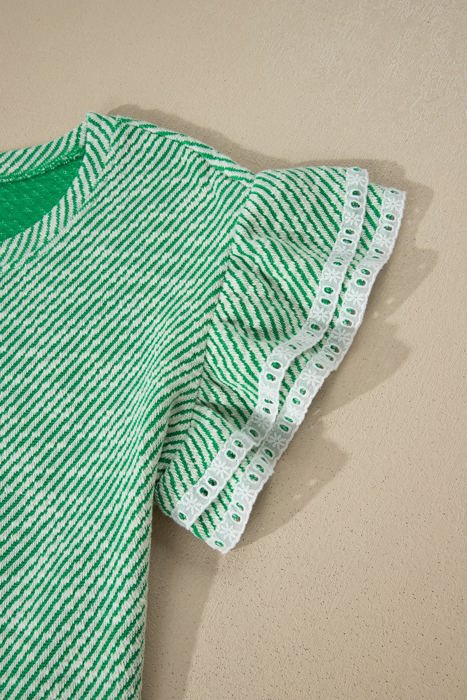 Elisabeth Ruffled Short Sleeve Blouse