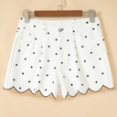  Elise Embroidered Scallop Hem Shorts