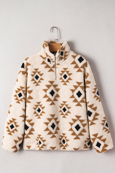 Elizy Quarter Zip Collar Sweatshirt