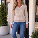 Beige Large Ellah Knit Casual Top