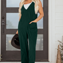  Elle Corduroy Patched Sleeveless Jumpsuit