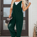  Elle Corduroy Patched Sleeveless Jumpsuit