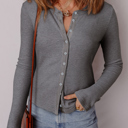 Sleet Small Elliana Knit Down Slim Cardigan