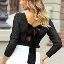  Ellianna Bowknot Open Back Top