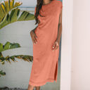 Carrot Small Eloise Mineral Wash Pocketed T-shirt Long Dress