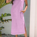 Wisteria Medium Eloise Mineral Wash Pocketed T-shirt Long Dress