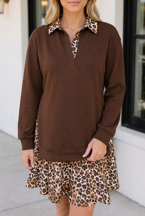 Elorra Collar Long Sleeve Dress