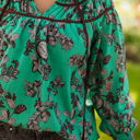  Elouise Shirred Puff Sleeve Blouse