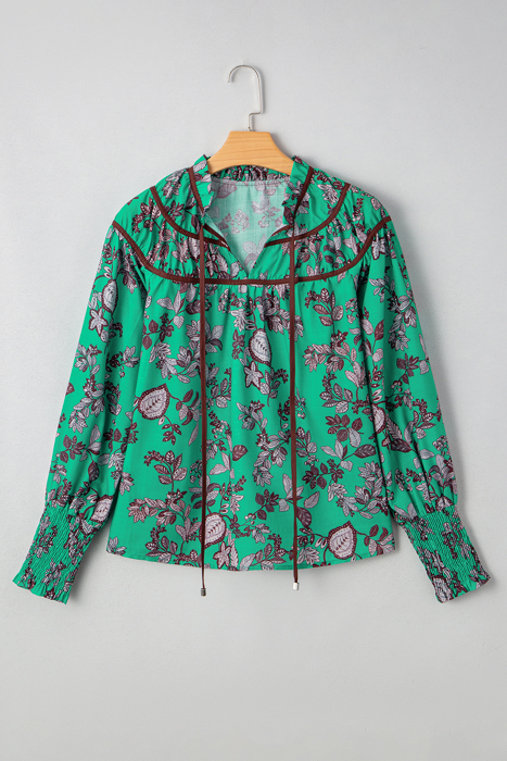 Elouise Shirred Puff Sleeve Blouse