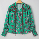  Elouise Shirred Puff Sleeve Blouse