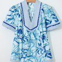  Elowen Short Sleeve Floral Blouse