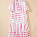  Elowen Sleeve Tiered Maxi PLUS Dress