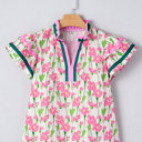  Elyse Ruffled Short Sleeve Blouse