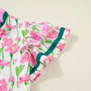  Elyse Ruffled Short Sleeve Blouse