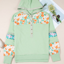  Emberly Patchwork Half Hooded Pullover