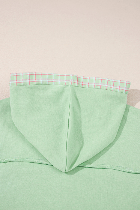 Emberly Patchwork Half Hooded Pullover